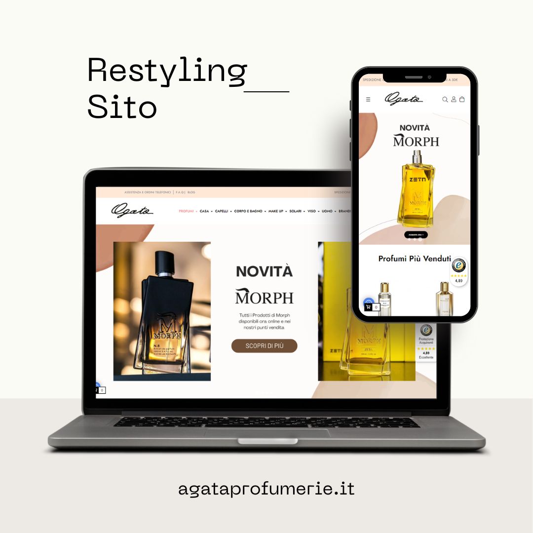 restyling ecommerce agata profumerie