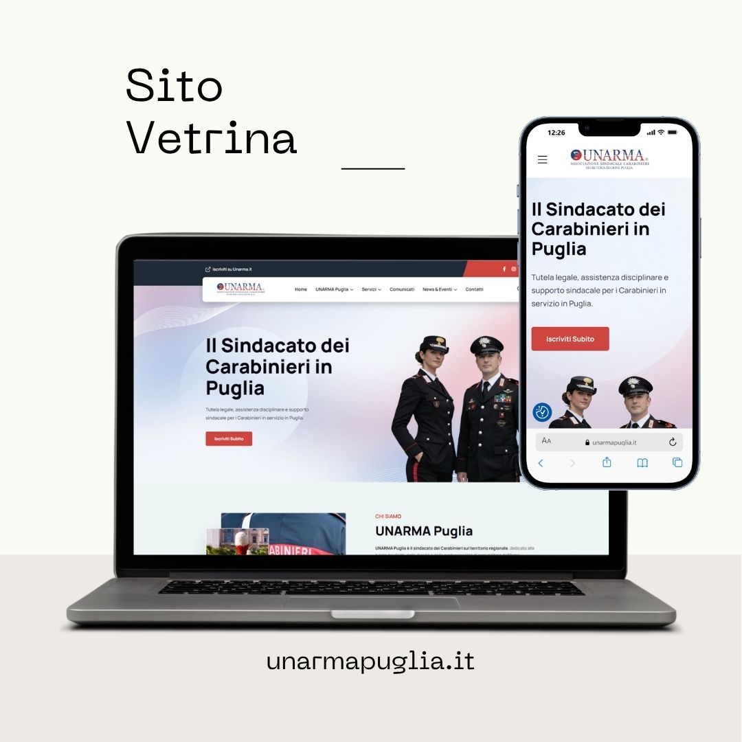 realizzazione sito web per sindacato - unarma puglia- fs web services