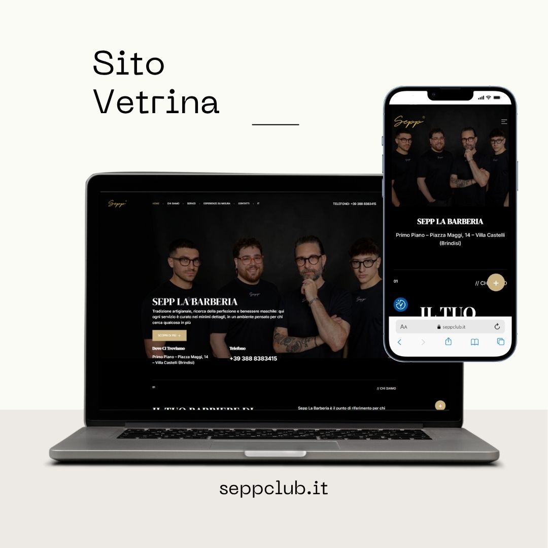 realizzazione sito web per barbiere - sepp la barberia